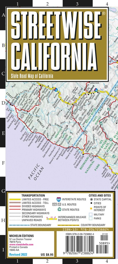 Streetwise California Map