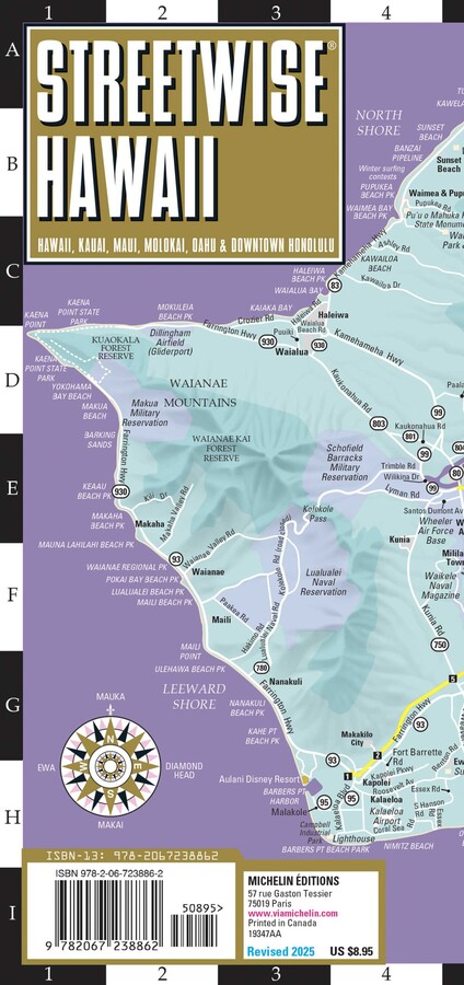 Streetwise Hawaii Map