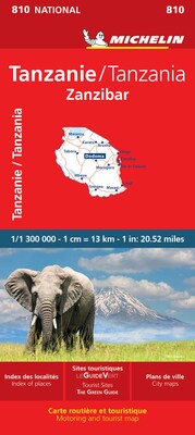 Michelin Tanzania Zanzibar Road and Tourist Map 810 Michelin Tanzania Zanzibar Road and Tourist Map 810