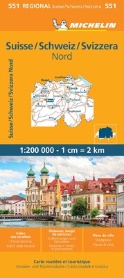 Michelin Switzerland: North Map 551
