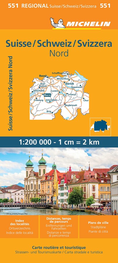 Michelin Switzerland: North Map 551