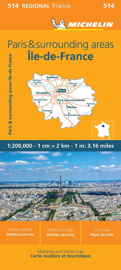 France:  Paris and Surrounding Areas Map 514