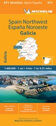 Michelin Spain: Northwest, Galicia Map 571