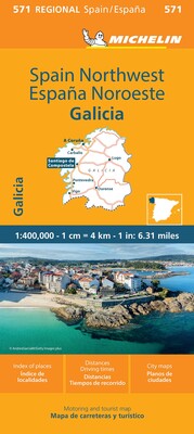 Michelin Spain: Northwest, Galicia Map 571 Michelin Spain: Northwest, Galicia Map 571