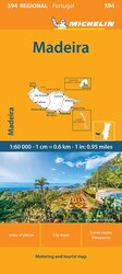 Michelin Portugal, Madeira Road and Tourist Map 594