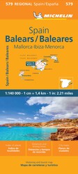 Michelin Spain: Balearic Islands Map 579