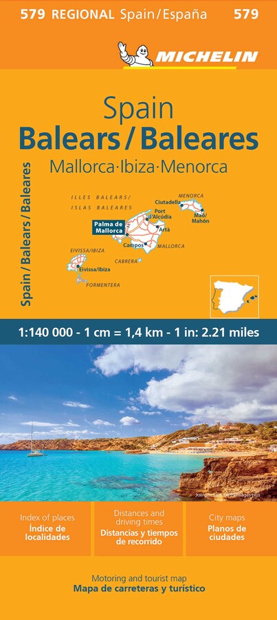 Michelin Spain: Balearic Islands Map 579