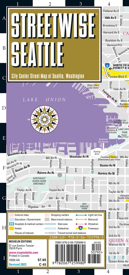 Streetwise Seattle Map