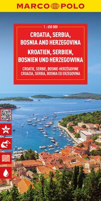 Croatia Bosnia Herzegovina Marco Polo Map Croatia Bosnia Herzegovina Marco Polo Map