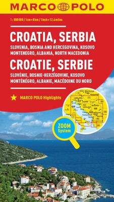 Croatia and Serbia Marco Polo Map Croatia and Serbia Marco Polo Map