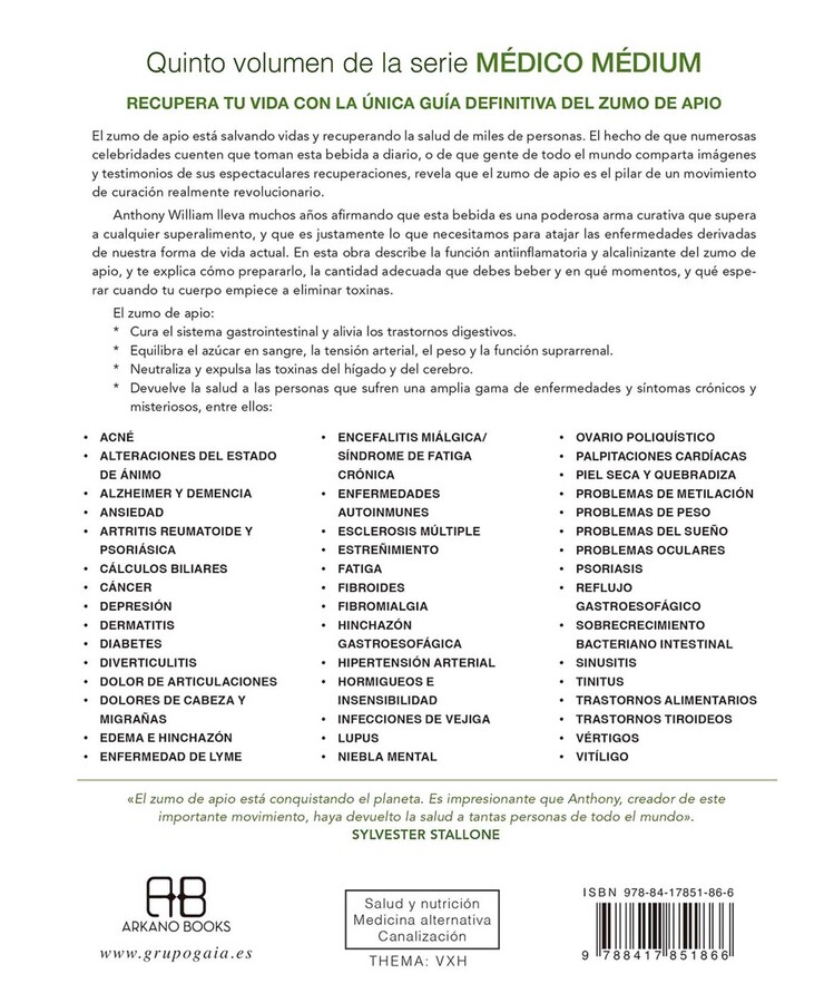 Médico médium, zumo de apio