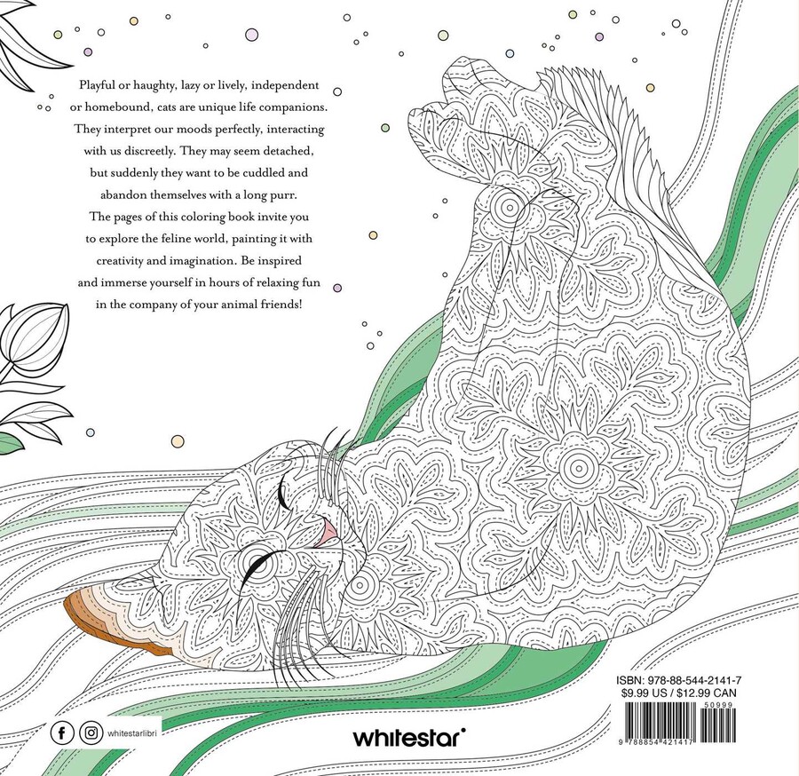 Relaxing Cats Coloring Book
