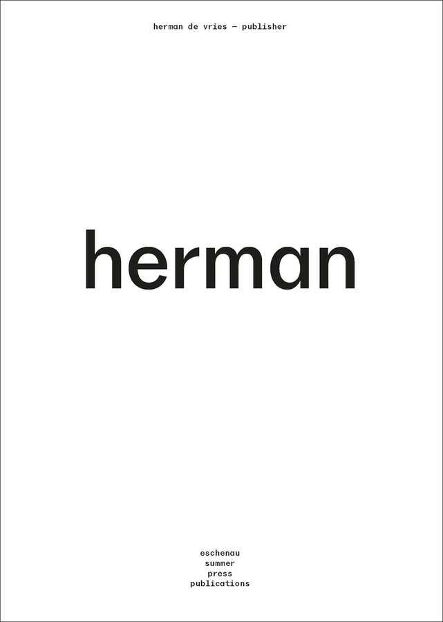 herman de vries - publisher