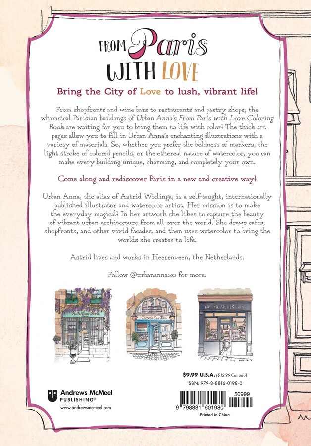 Urban Anna's From Paris with Love Coloring Book | Book by Astrid ...