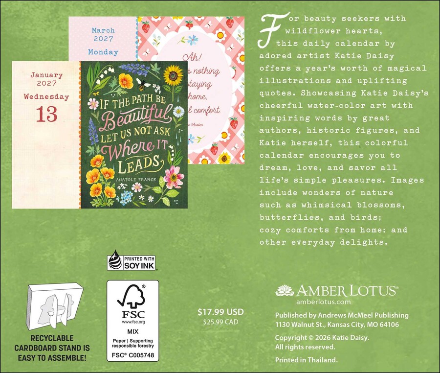 Katie Daisy 2027 Day-to-Day Calendar