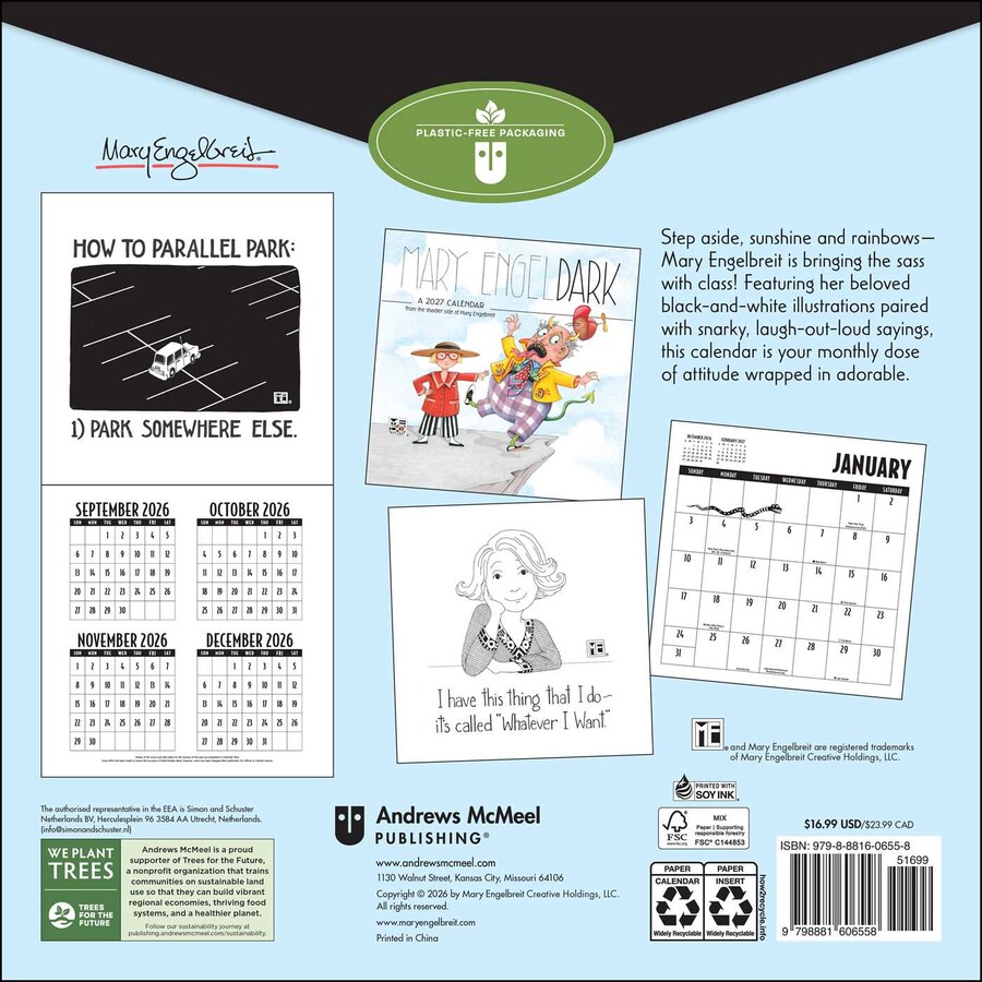 Mary EngelDark 2027 Wall Calendar