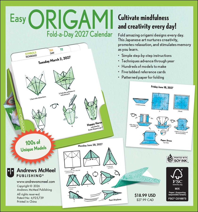 Easy Origami 2027 Fold-a-Day Calendar
