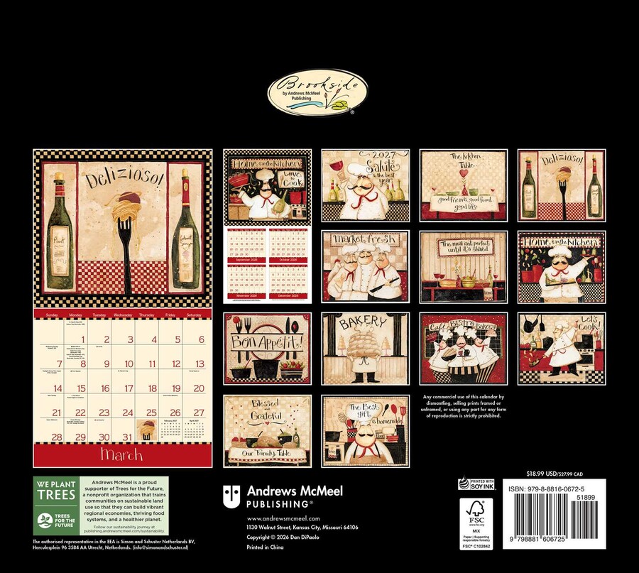 Home is in the Kitchen 2027 Deluxe Wall Calendar