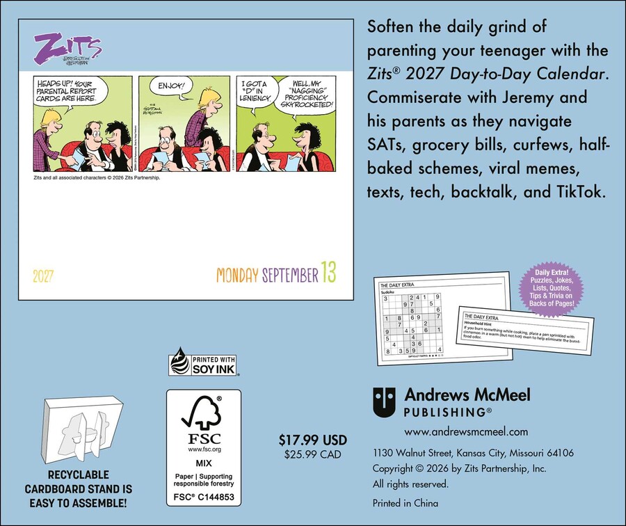 Zits 2027 Day-to-Day Calendar