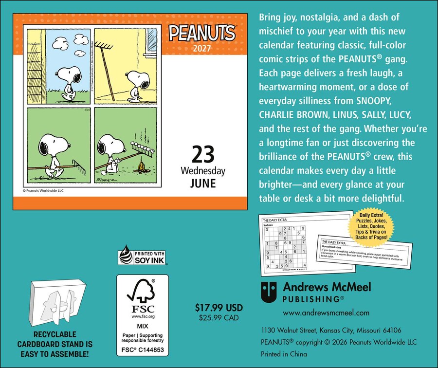 PEANUTS® 2027 Day-to-Day Calendar