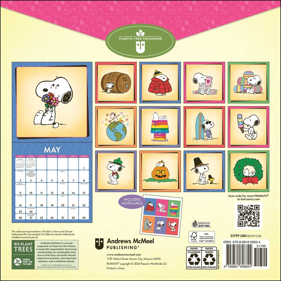 PEANUTS®: SNOOPY 2027 Wall Calendar with Notecards