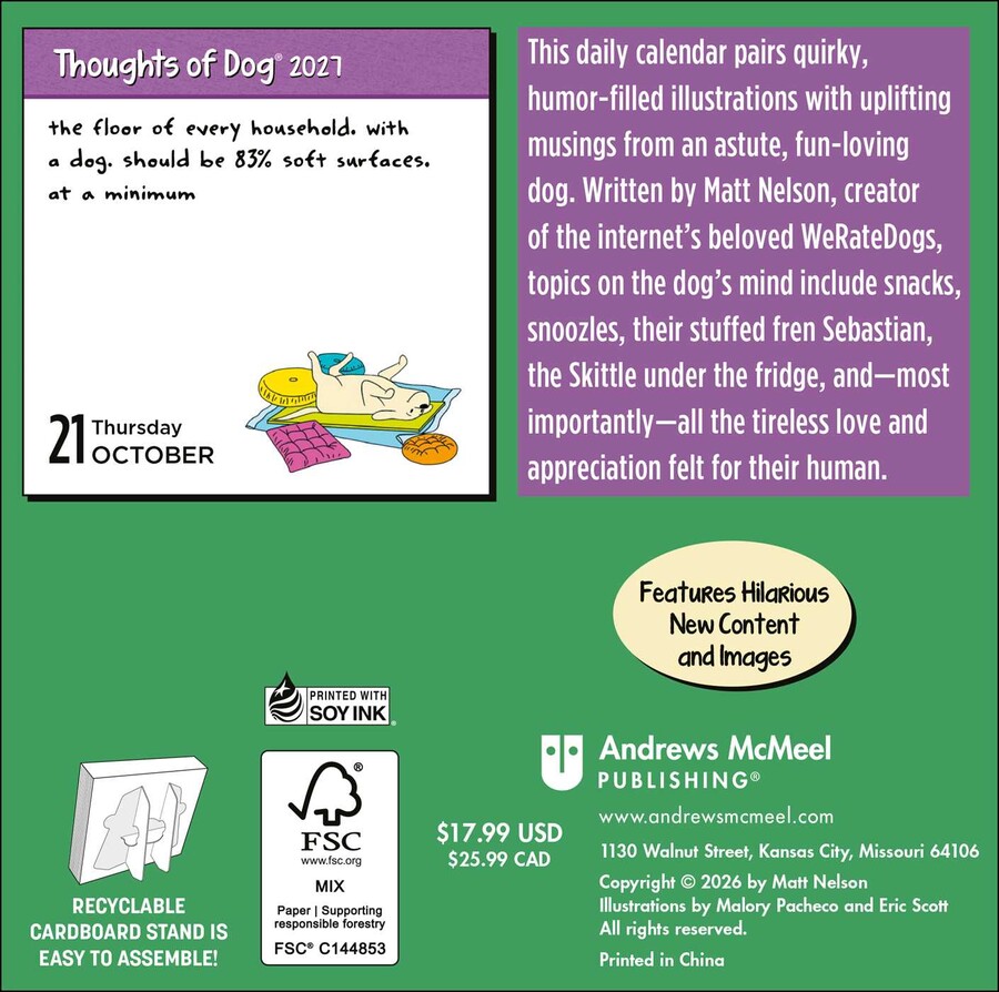 Thoughts of Dog 2027 Day-to-Day Calendar