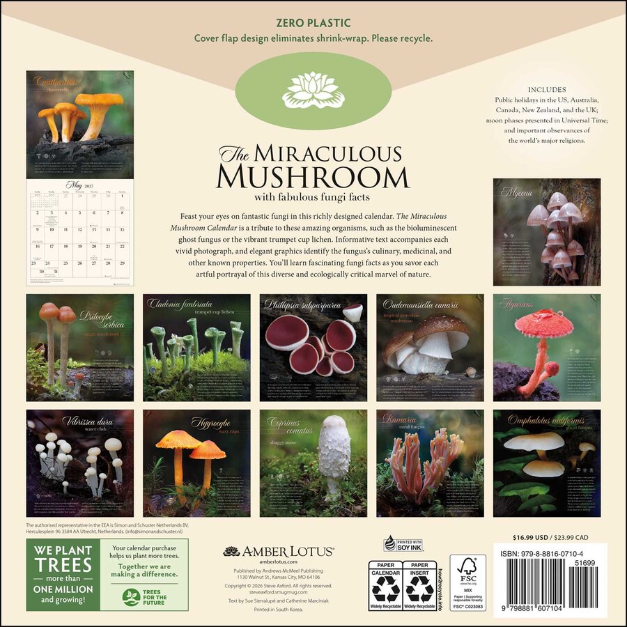 Miraculous Mushroom 2027 Wall Calendar
