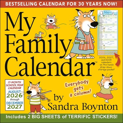 Sandra Boynton's 17-Month 2026-2027 My Family Wall Calendar Sandra Boynton's 17-Month 2026-2027 My Family Wall Calendar
