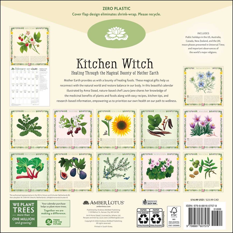 Kitchen Witch 2027 Wall Calendar
