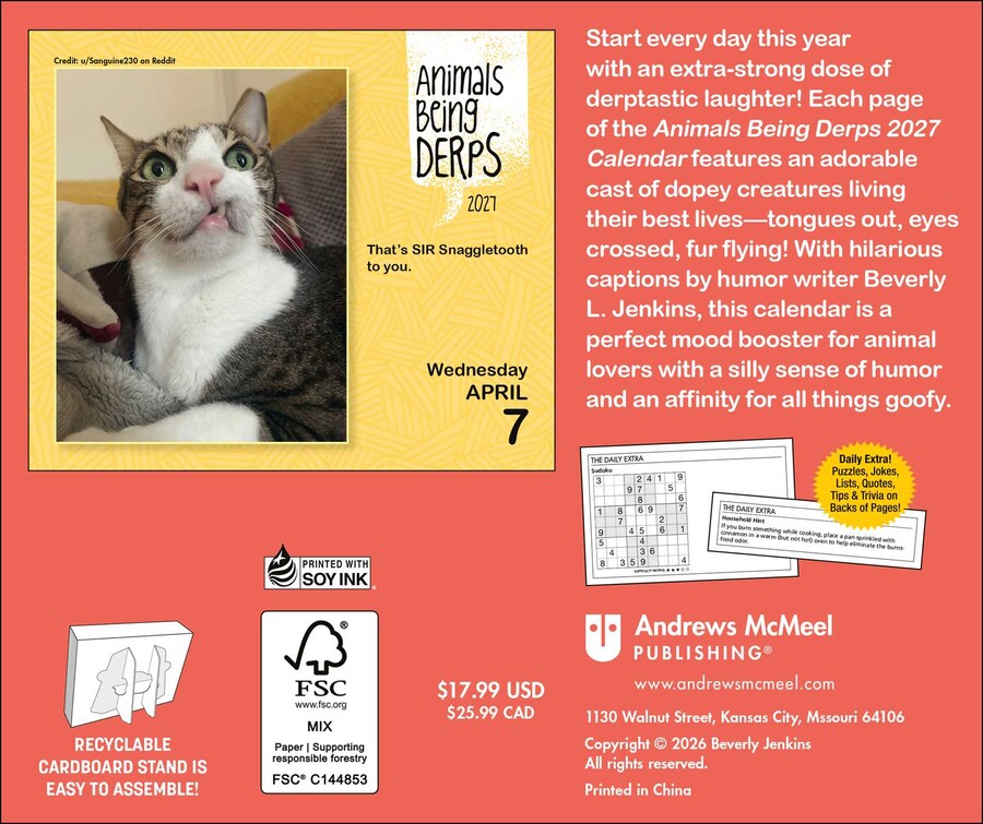 Animals Being Derps 2027 Day-to-Day Calendar
