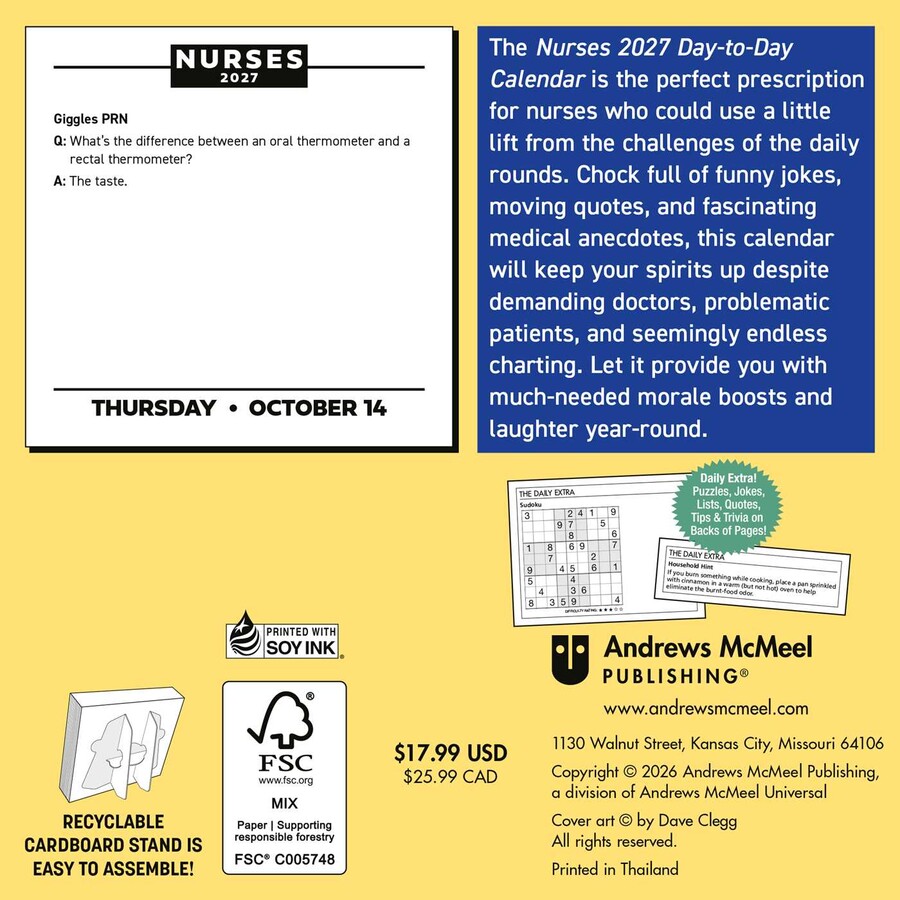 Nurses 2027 Day-to-Day Calendar