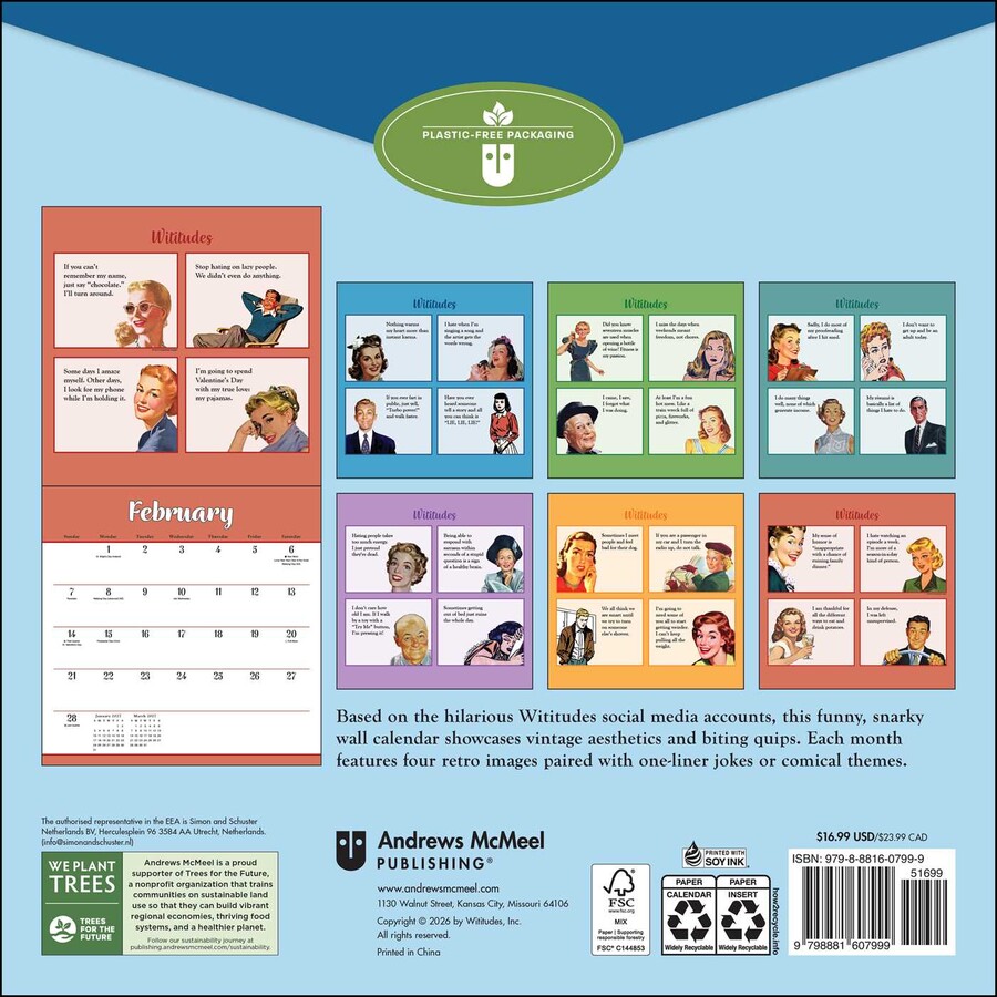 Wititudes 2027 Wall Calendar