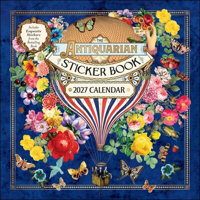 Antiquarian Sticker Book 2027 Wall Calendar