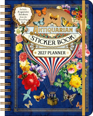 Antiquarian Sticker Book 2027 Monthly/Weekly Planner Calendar