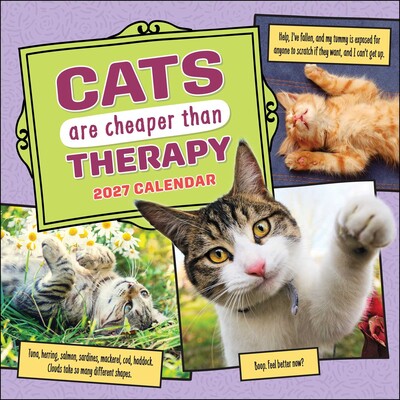 Cats Are Cheaper Than Therapy 2027 Wall Calendar Cats Are Cheaper Than Therapy 2027 Wall Calendar