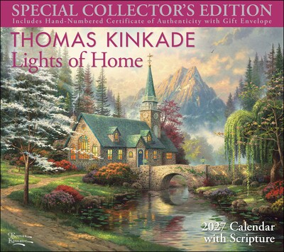 Thomas Kinkade Collector's Scripture Edition 2027 Deluxe Wall Calendar + Print Thomas Kinkade Collector's Scripture Edition 2027 Deluxe Wall Calendar + Print