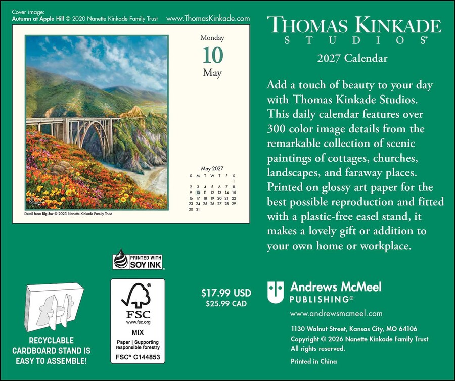 Thomas Kinkade Studios® 2027 Day-to-Day Calendar