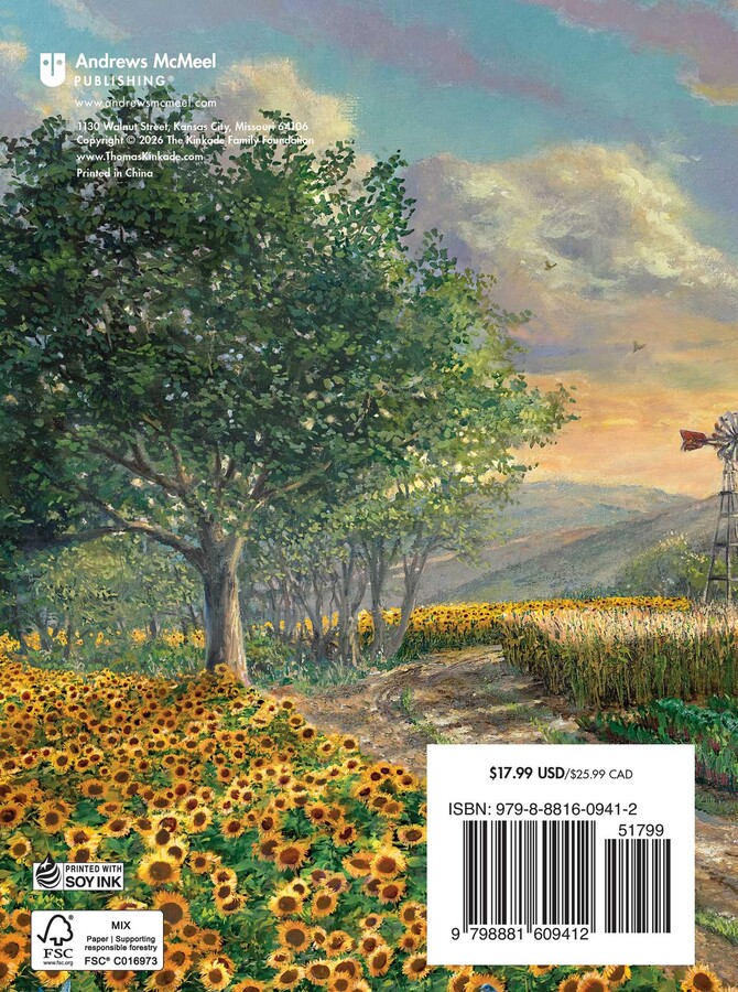 Thomas Kinkade Studios® 2027 Monthly/Weekly Engagement Calendar with Scripture