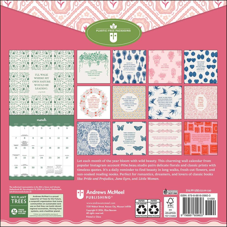 Beau Studio 2027 Wall Calendar