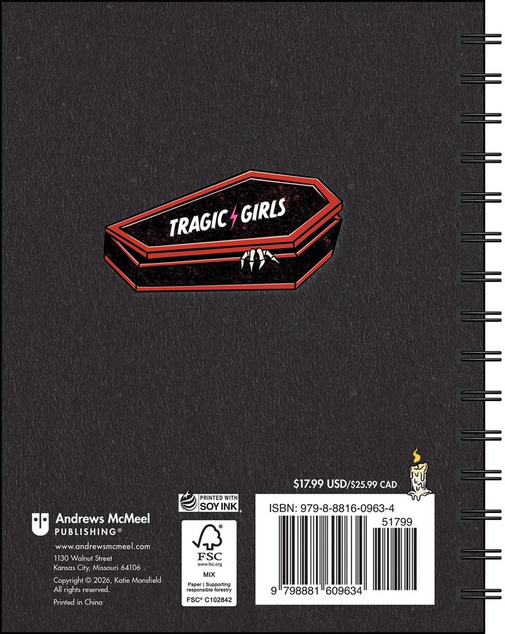 Tragic Girls 2027 Monthly/Weekly Planner Calendar