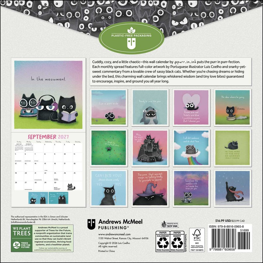 Year of Purrs 2027 Wall Calendar