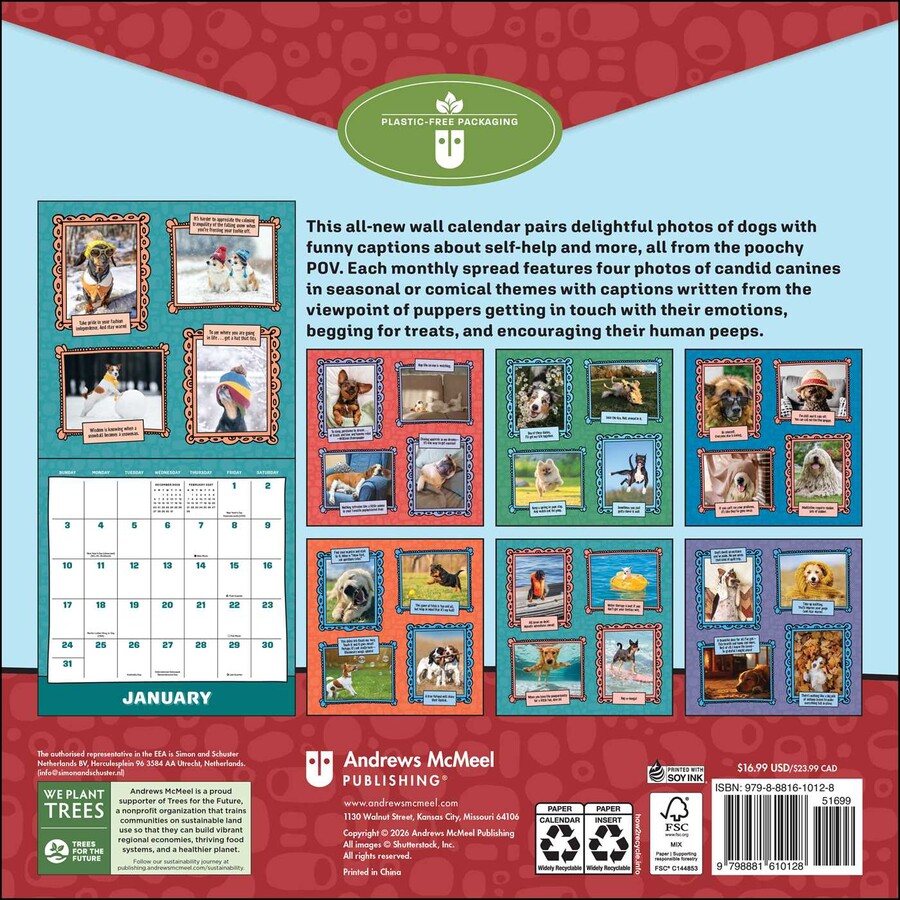 Dogs Are Cheaper Than Therapy 2027 Wall Calendar