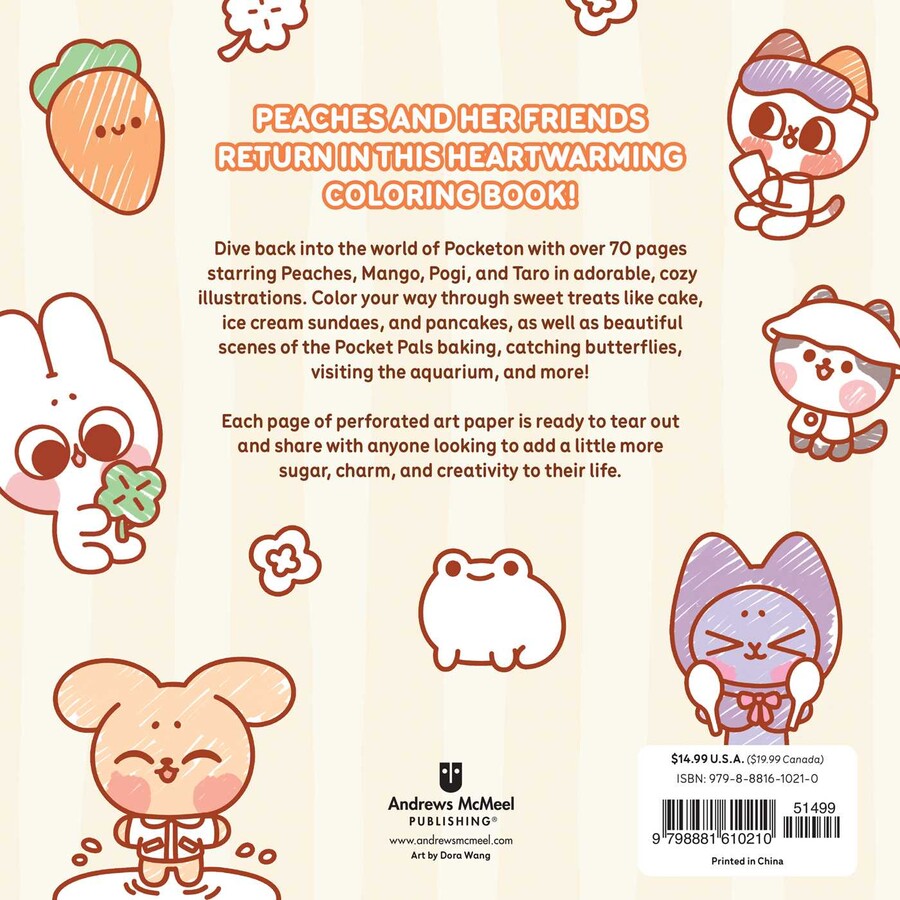 Pocket Peaches Sweet & Simple Coloring Book