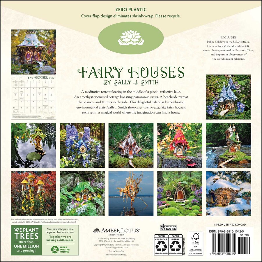 Fairy Houses 2027 Wall Calendar