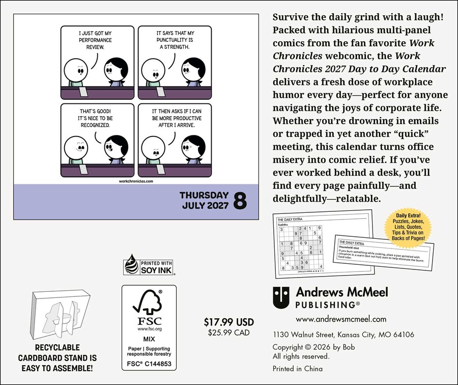 Work Chronicles 2027 Day-to-Day Calendar
