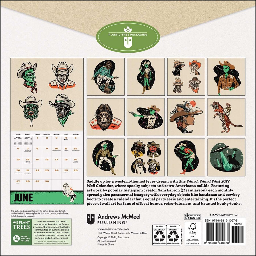 Sam Larson 2027 Wall Calendar