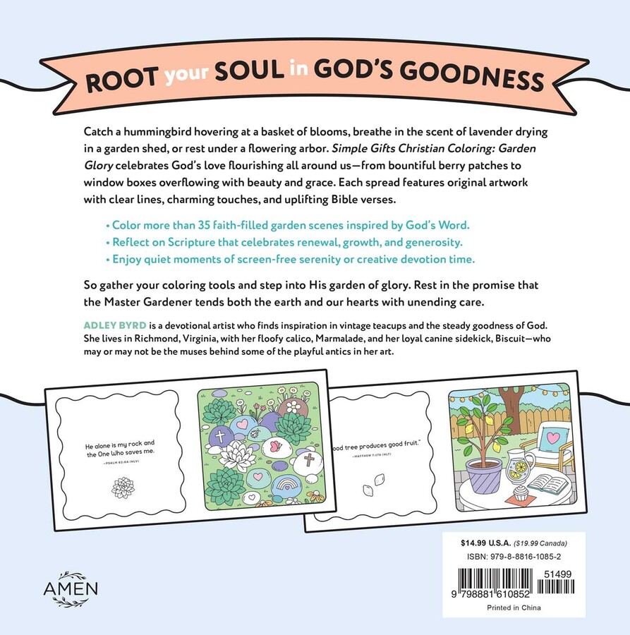 Simple Gifts Christian Coloring: Garden Glory