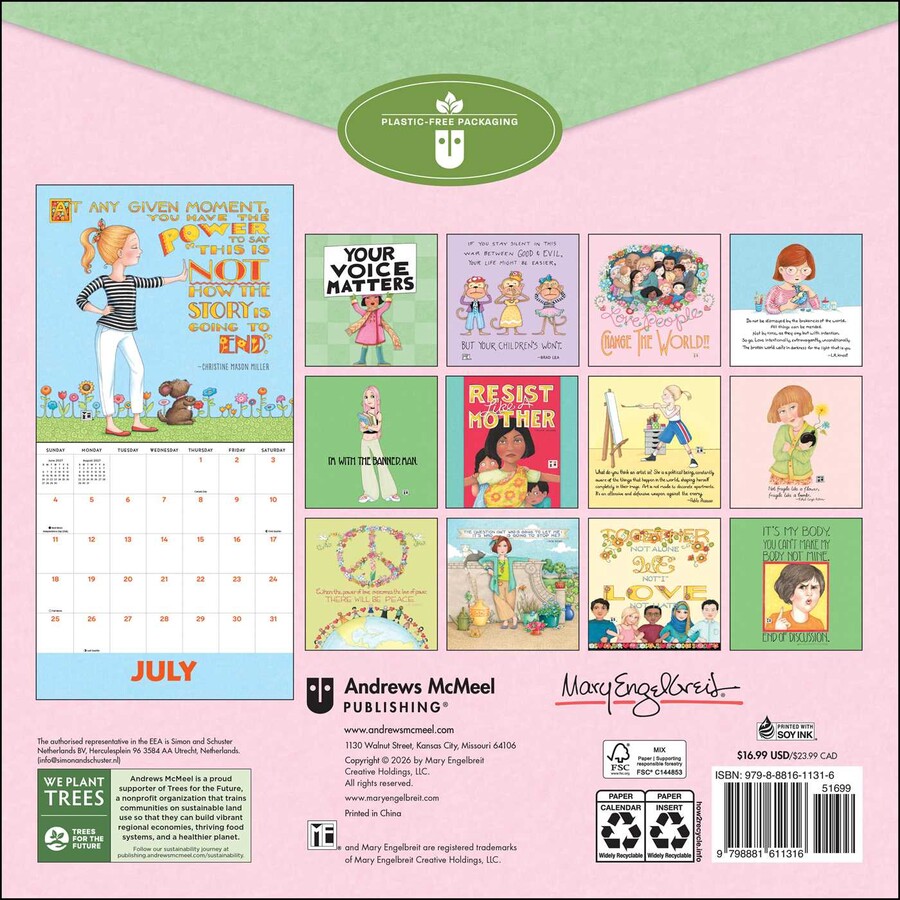 Mary Engelbreit's Your Voice Matters 2027 Wall Calendar
