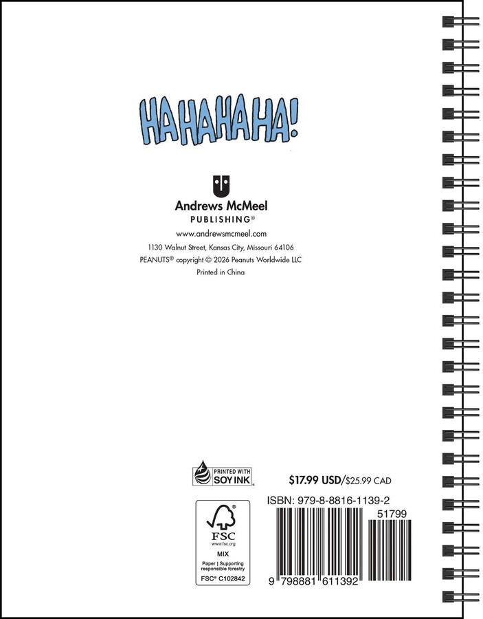 PEANUTS® 2027 Monthly/Weekly Coloring Calendar with Stickers to Color