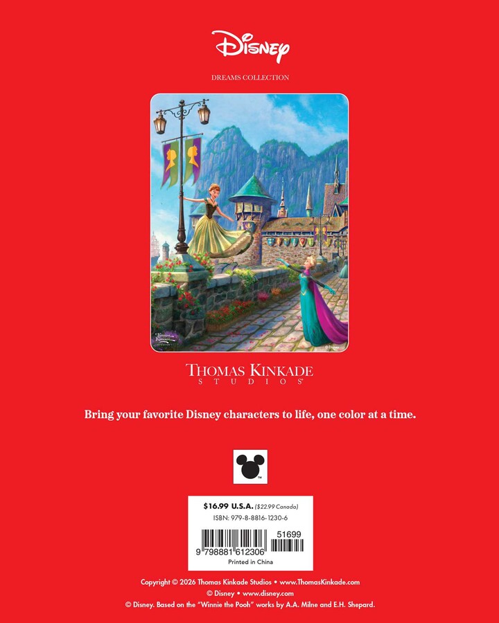 Disney Dreams Collection Thomas Kinkade Studios A Color by Number Book